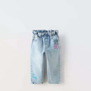Zara Kids Light Blue Jeans with Fun Print